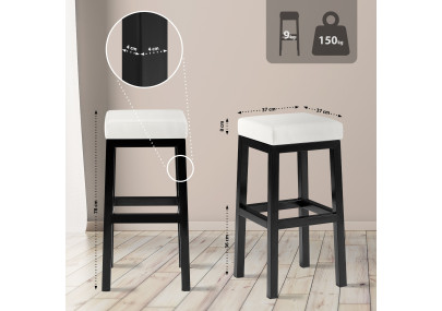 Taburete de bar blanco Taylor B80