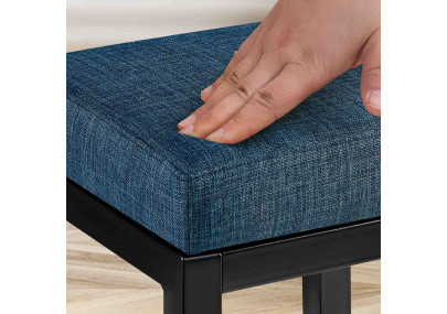 Sgabello da bar Taylor B80, tessuto, blu