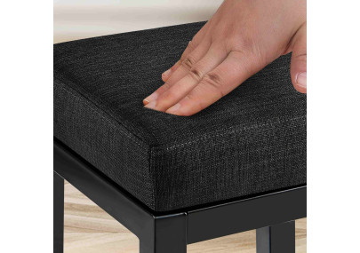 Sgabello da bar Taylor B80, tessuto grigio scuro