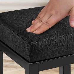 Tabouret de bar Taylor B80, tissu gris foncé