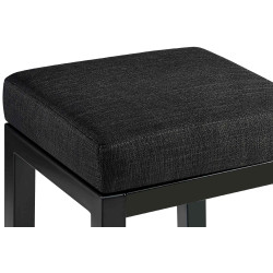 Taburete de bar Taylor B80, tapizado en tela gris oscuro