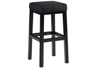 Taburete de bar Taylor B80, tapizado en tela gris oscuro