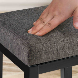 Tabouret de bar en tissu Taylor B80 gris