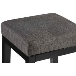 Tabouret de bar en tissu Taylor B80 gris