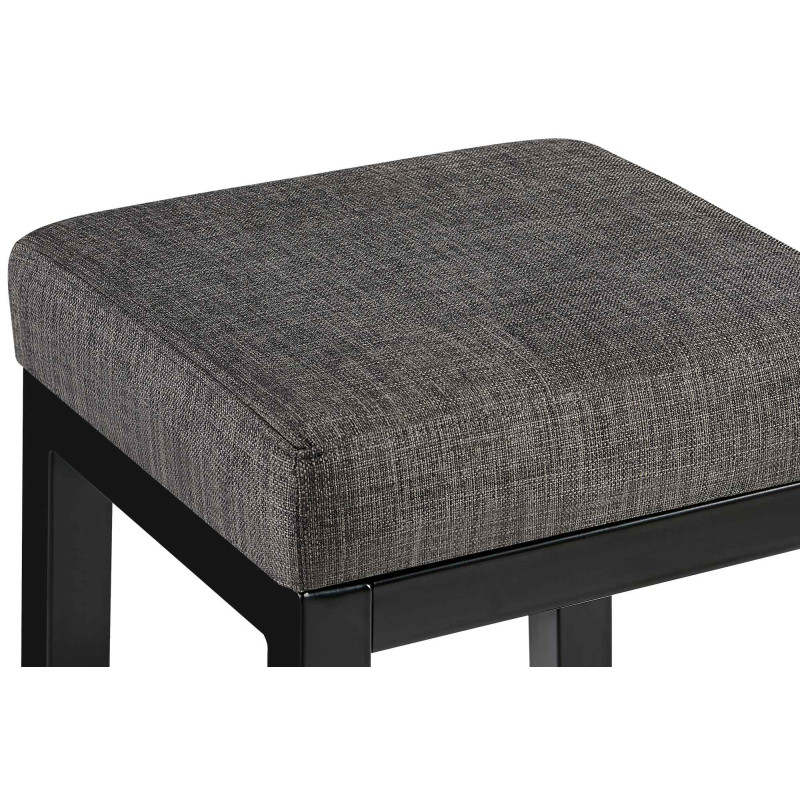 Tabouret de bar en tissu Taylor B80 gris