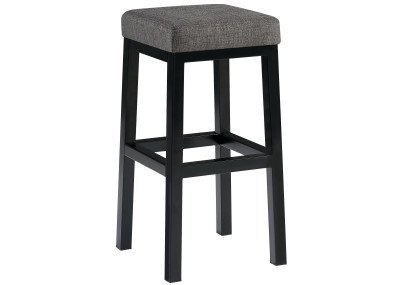 Taburete de bar Taylor B80, tapizado en tela gris