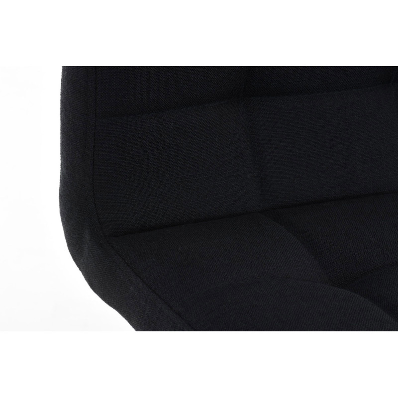 Taburete de bar Lincoln, tapizado en tela negra