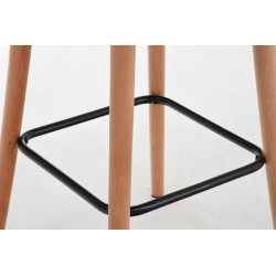 Tabouret de bar en tissu Lincoln noir