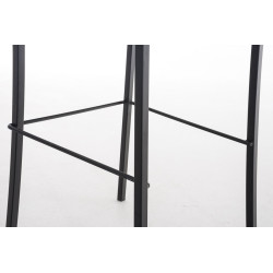 Banqueta de bar Avola em couro, plana, B78, preta