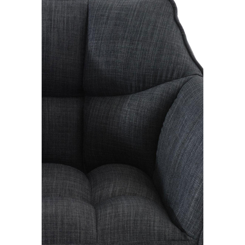 Tabouret de bar Damaso E, tissu gris foncé