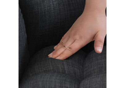 Banqueta de bar Damaso E, tecido cinza escuro