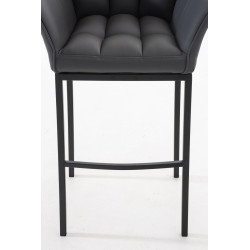 Sgabello da bar Damaso B con struttura a 4 gambe, grigio