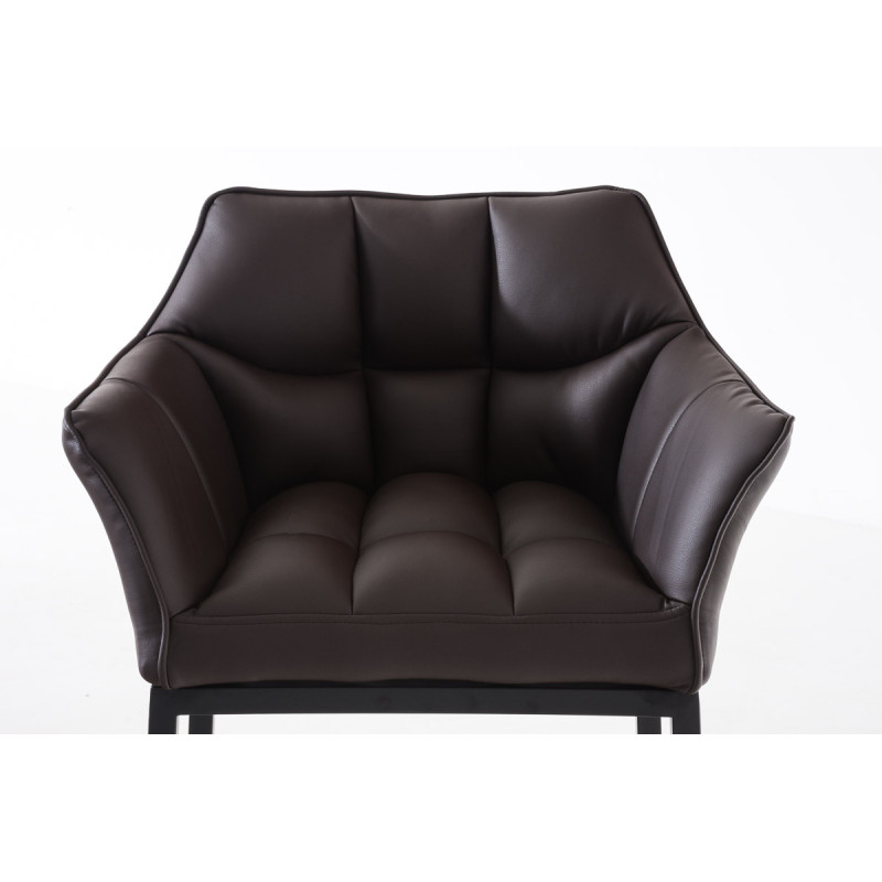 Sgabello da bar Damaso B con struttura a 4 gambe, marrone