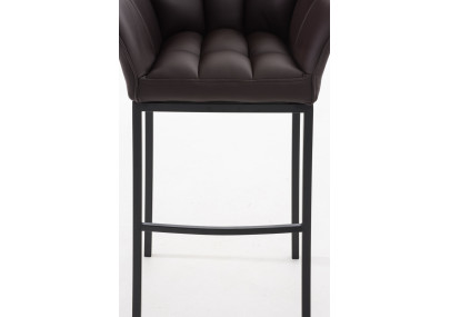 Sgabello da bar Damaso B con struttura a 4 gambe, marrone