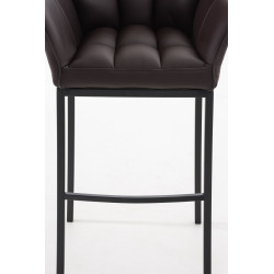 Tabouret de bar Damaso B à 4 pieds, marron