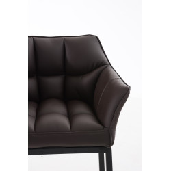 Sgabello da bar Damaso B con struttura a 4 gambe, marrone