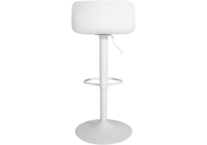 Lot de 2 tabourets de bar Almada, simili cuir blanc