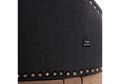 Banqueta de bar em tecido Lakewood, cinza escuro antigo