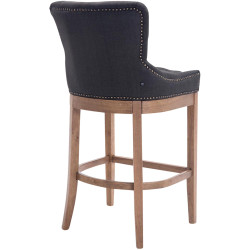 Tabouret de bar en tissu Lakewood, gris clair antique