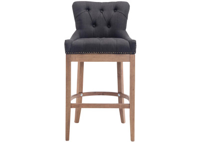 Tabouret de bar en tissu Lakewood, gris clair antique