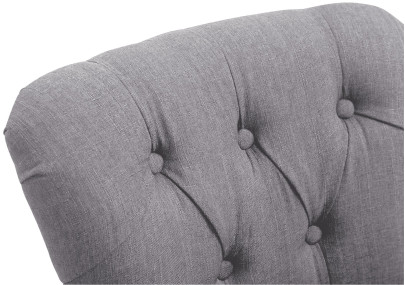 Sgabello da bar in tessuto Lakewood, grigio chiaro anticato