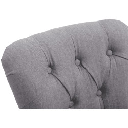 Taburete de bar tapizado en tela Lakewood, gris claro antiguo