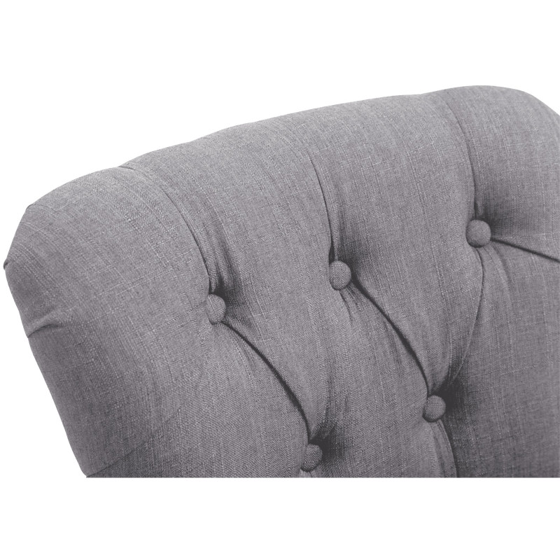 Tabouret de bar en tissu Lakewood, gris clair antique