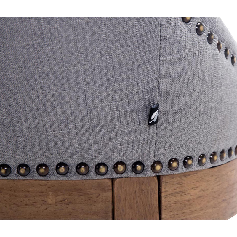 Tabouret de bar en tissu Lakewood, gris clair antique