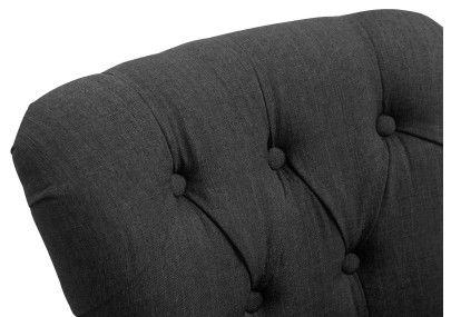 Sgabello da bar in tessuto Lakewood, grigio scuro anticato