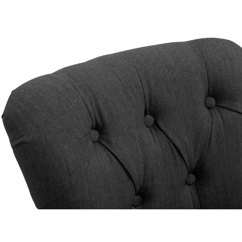 Tabouret de bar en tissu Lakewood, gris foncé antique