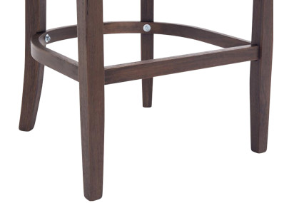 Sgabello da bar in tessuto Lakewood, grigio scuro anticato