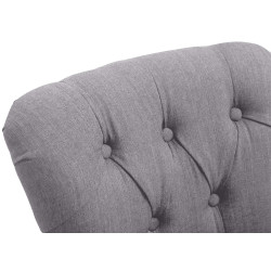 Sgabello da bar in tessuto Lakewood, grigio chiaro anticato