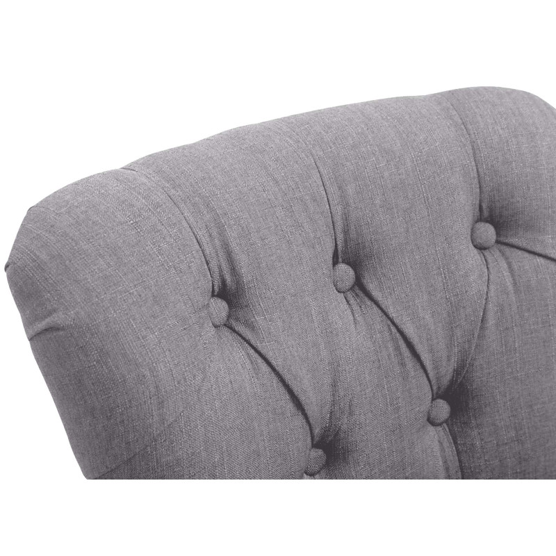 Tabouret de bar en tissu Lakewood, gris clair antique