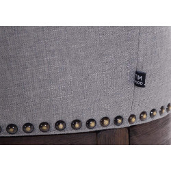 Banqueta de bar em tecido Lakewood, cinza claro antigo