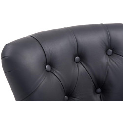 Taburete de bar Lakewood, cuero genuino, negro claro antiguo