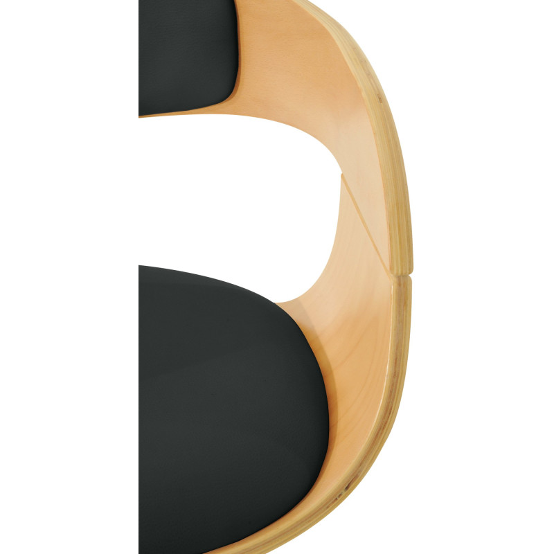 Tabouret de bar Kingston C naturel/noir