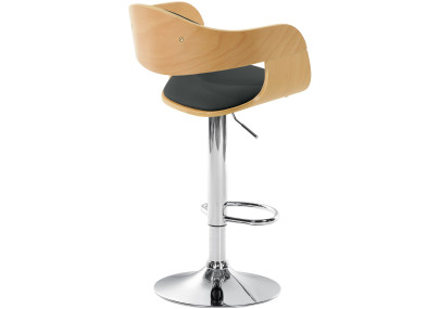 Taburete de bar Kingston C, natural/negro