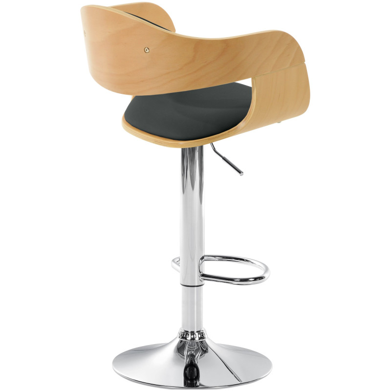 Taburete de bar Kingston C, natural/negro