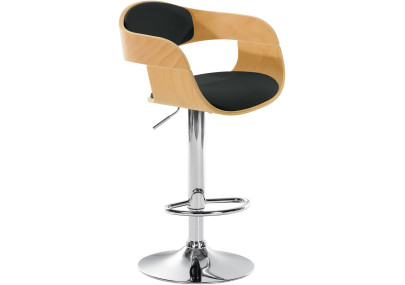 Taburete de bar Kingston C, natural/negro