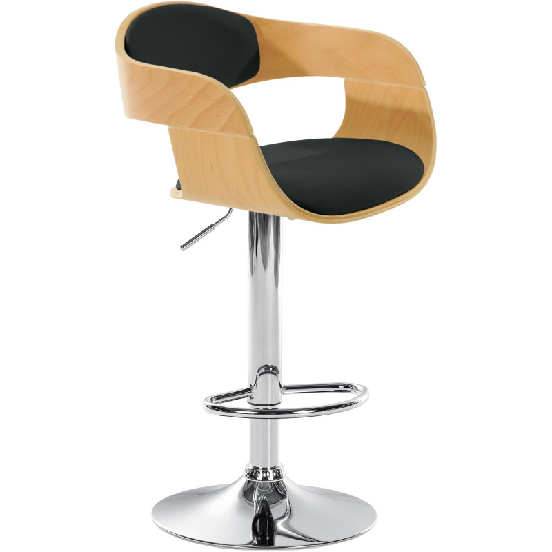 Taburete de bar Kingston C, natural/negro