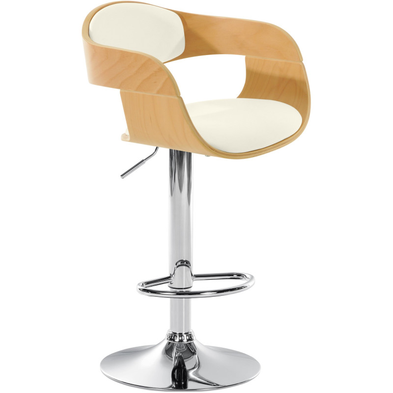 Sgabello da bar Kingston C naturale/bianco
