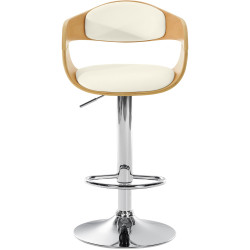 Tabouret de bar Kingston C naturel/blanc