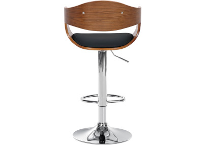 Tabouret de bar Kingston C, noyer/noir