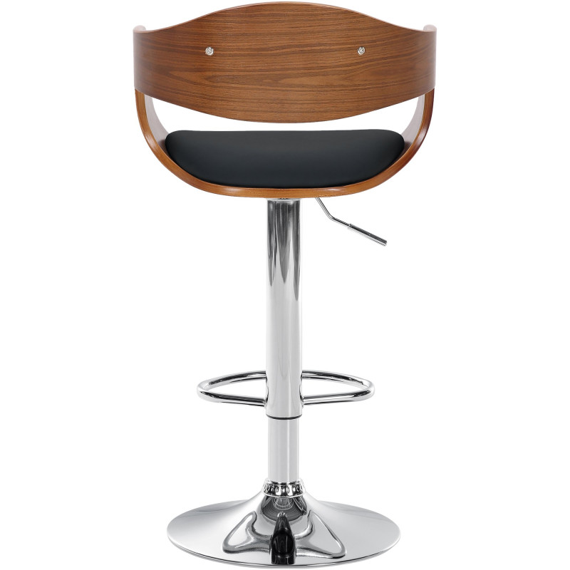 Tabouret de bar Kingston C, noyer/noir