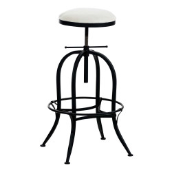 taburete de bar negro Radong