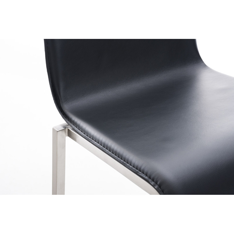 Tabouret de bar Avola en cuir, plat, 78 € noir