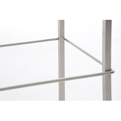 Taburete de bar Avola de piel, plano, E78, negro