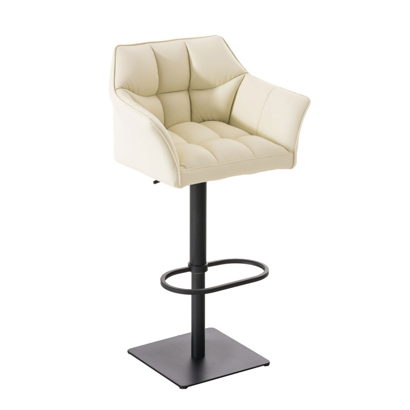 Taburete de bar Damaso B, color crema