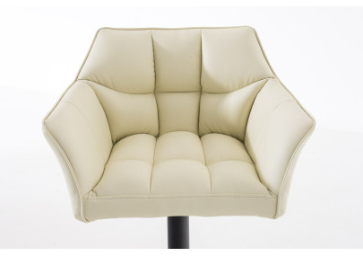 Taburete de bar Damaso B, color crema