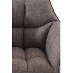 Tabouret de bar Damaso B, tissu gris